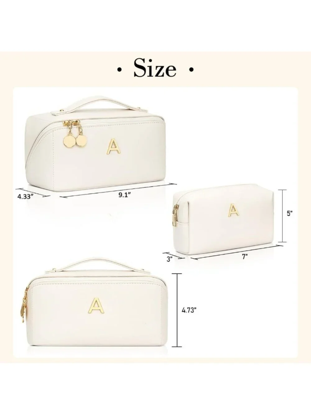 Personalized Waterproof Makeup Bag for Women & Teens | Open Flat Design
